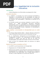 Importancia y Legalidad de La Inclusión Educativa