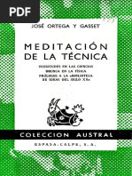 Ortega y Gasset - Meditación de La Técnica