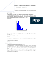 36-225 - Introduction To Probability Theory - Fall 2014: Solutions For Homework 1