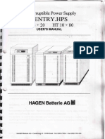 Manual de Usuario UPS SENTRY HPS