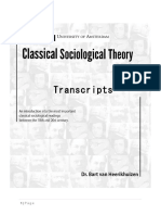 Trancripts MOOC Classical Sociological Theory