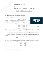 Álgebra Linear - 1 Ficha PDF