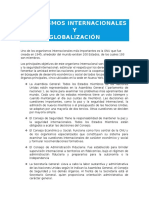 ORGANISMOS INTERNACIONALES Y GLOBALIZACIóN