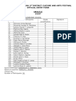 2017 Anig Kalinangan: 2 District Culture and Arts Festival Official Entry Form Ukulele