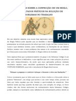 Considerações Sobre A Confecção de Um Sigilo, Com Resultados Práticos Na Solução de Problemas No Trabalho