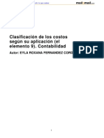 Clasificacion de Los Costos Segun Su Aplicacion - Elemento-9 de Contabilidad