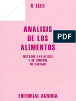 Analisis de Los Alimentos - R. Lees