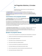 50 Ejemplos de Preguntas Abiertas y Cerradas