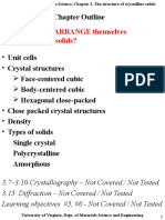 Chapter Outline: How Do Atoms ARRANGE Themselves To Form Solids?