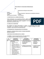 Sílabo de Precios y Cotizaciones Internacionales