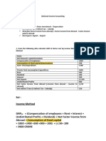 Numerical Problems On National Income Accouning