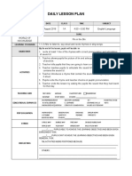 Daily Lesson Plan: Week DAY Date Class Time Subject