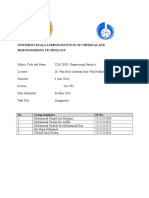 CLB 20903 Engineering Statistics UniKL MICET Assignment (Question 5) : Linear Regression Analysis