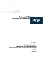 Estimate of NSW Children Involved in The Child Welfare System, Albert Zhou, June 1010.