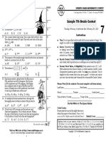 Chicago Math League Sample Questions