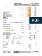 Calculation Sheet: 7007 Design For The Slab - Top & Bottom Mesh PP BK Data