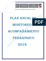 Plan de Monitoreo y Acompañamiento 2016