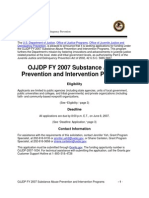 OJJDP FY 2007 Substance Abuse Prevention and Intervention Programs