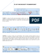 Components of Microsoft Powerpoint