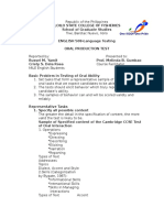 Oral Production Test