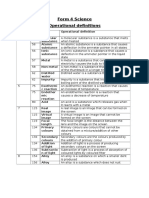 Form 4 Science Operational Definitions 