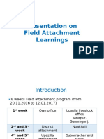 Presentation On Field Attachment Learnings