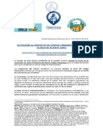 2017 - 02 - Se Difunde El Proyecto de Código Urbanístico para La Ciudad de Buenos Aires: Hecho Por El Gcba A Medida Del Mercado Inmobiliario y de La Mercantilización de La Ciudad