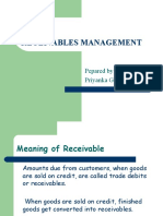 Receivables Management: Pepared By: Priyanka Gohil