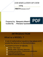 Modeling and Simulation of CSTR