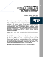 Los Procedimientos Internos de Denúncia Como Medida de Prevención de Delitos en La Empresa - Ramon Raguès I Vallès