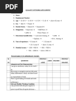 Questionnaire For Quality of Work Life Among Nurses