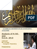 Classical Method of Quatitative Analysis - Nabila Hassan