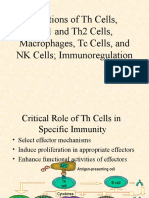 Functions of TH Cells, Th1 and Th2 Cells, Macrophages, TC Cells, and NK Cells Immunoregulation