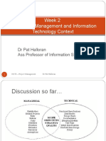 Week 2 The Project Management and Information Technology Context