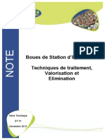 Boues de Step Traitement Valorisation e Limination