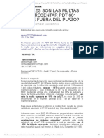 Multas Por Presentar PDT 601 PLAME Fuera Del Plazo