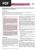 Management Control System - A Case Study of Rural Hospital of Salboni Block, Paschim Medinipur