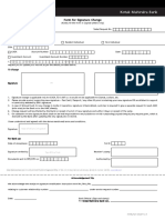 Signature Change Form