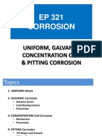 Galvanic, Concentration and Pitting Corrosion