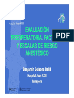 Evaluacion Preoperatoria. Factores y Escalas de Riesgo Anestesico. Oct13 PDF