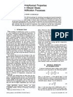 Calculation of Thermophysical Properties of Carbon and Low Alloyed Steels For Modeling of Solidification Processes