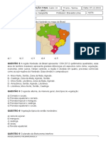 Avaliação Final de Geografia - 7º Ano A