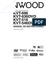 KVT-696 KVT-636DVD KVT-516 KVT-546DVD: Manual de Instrucciones