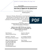 Washington v. Trump - Amicus Brief of State of Texas