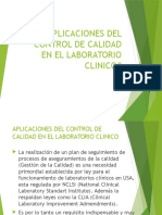 Aplicaciones Del Control de Calidad en El Laboratorio