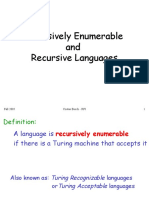 Recursively Enumerable and Recursive Languages: Fall 2005 Costas Busch - RPI 1