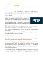 Overview:: Name of The Case: Asylum Case (Columbia/Peru) Year of The Decision: 1950 and Court: Icj