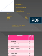 Economics Topic: Oligopoly: Submitted by