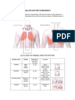 Breath Sounds Worksheet