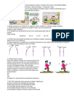 1º Lista Sobre Movimento, Referencial, Repouso e Velocidade Média